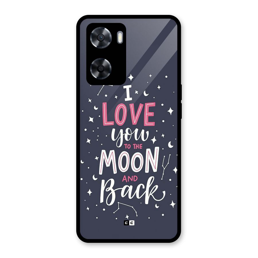 Love To The Moon Glass Back Case for Oppo A57 2022