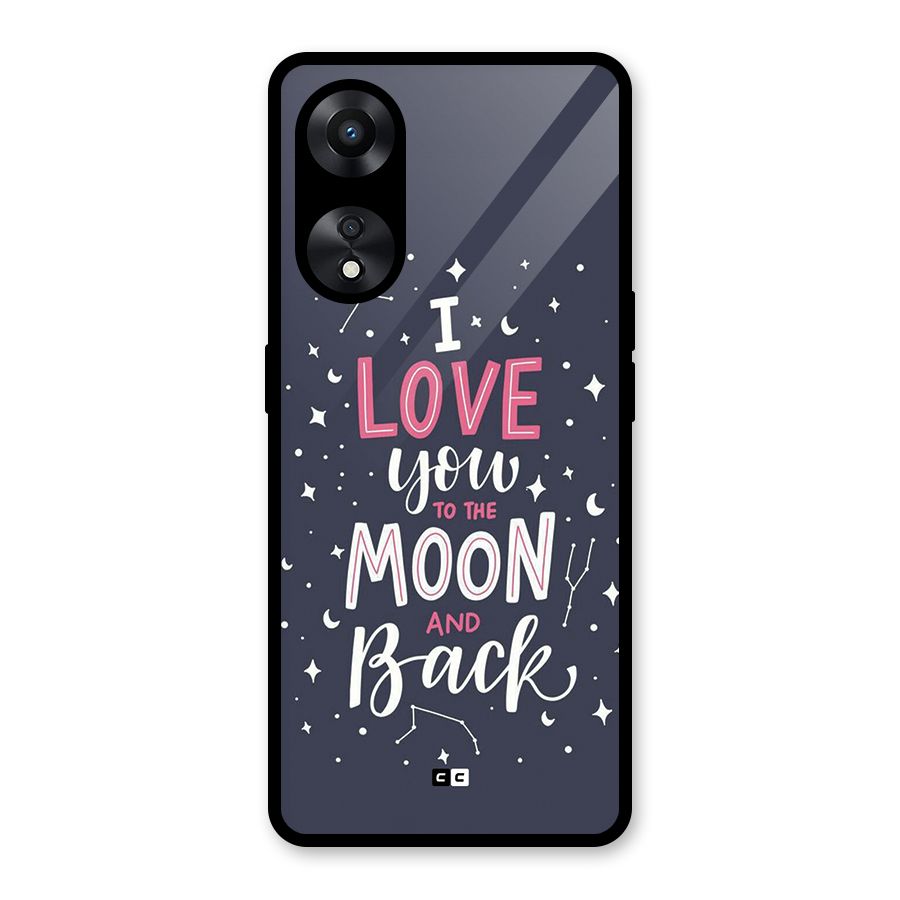 Love To The Moon Glass Back Case for Oppo A78