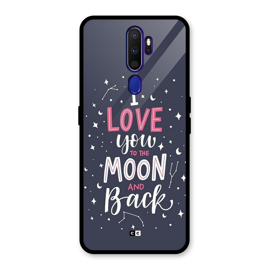 Love To The Moon Glass Back Case for Oppo A9 (2020)