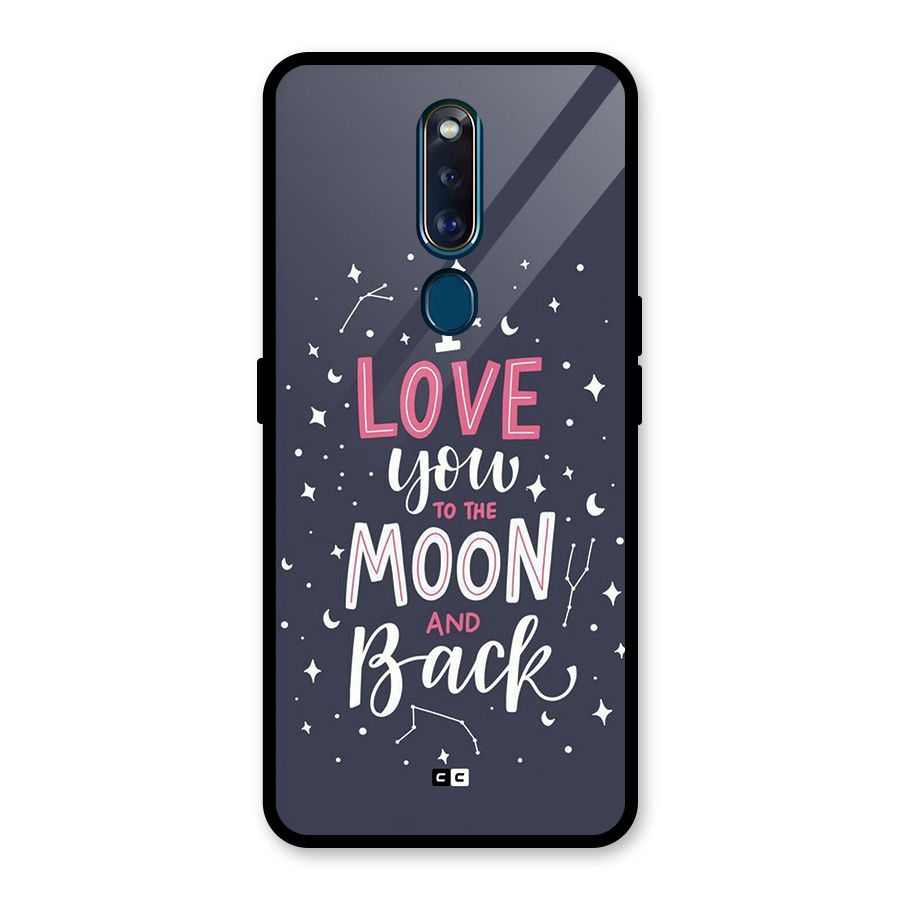 Love To The Moon Glass Back Case for Oppo F11 Pro