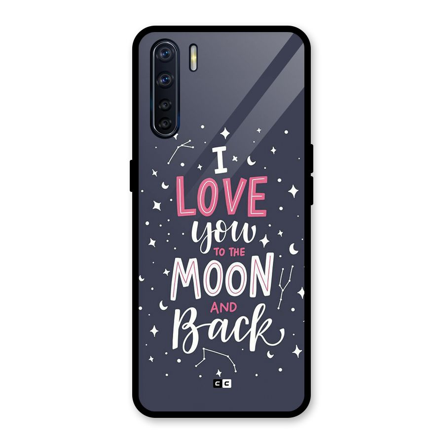 Love To The Moon Glass Back Case for Oppo F15