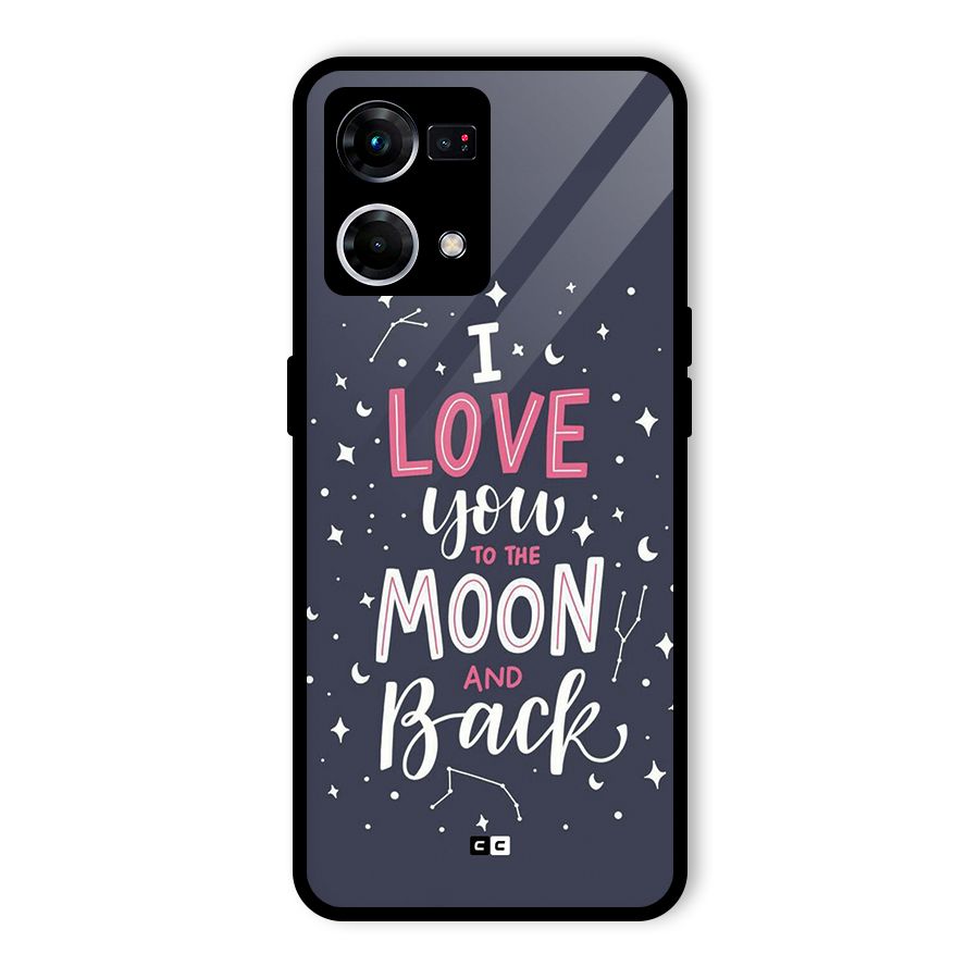 Love To The Moon Glass Back Case for Oppo F21s Pro 4G