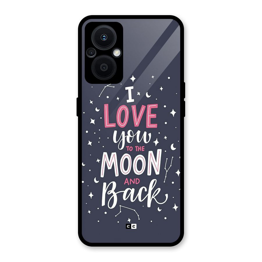 Love To The Moon Glass Back Case for Oppo F21s Pro 5G