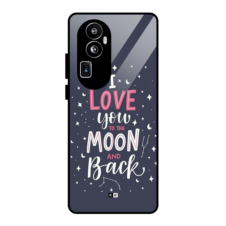 Love To The Moon Glass Back Case for Oppo Reno10 Pro Plus