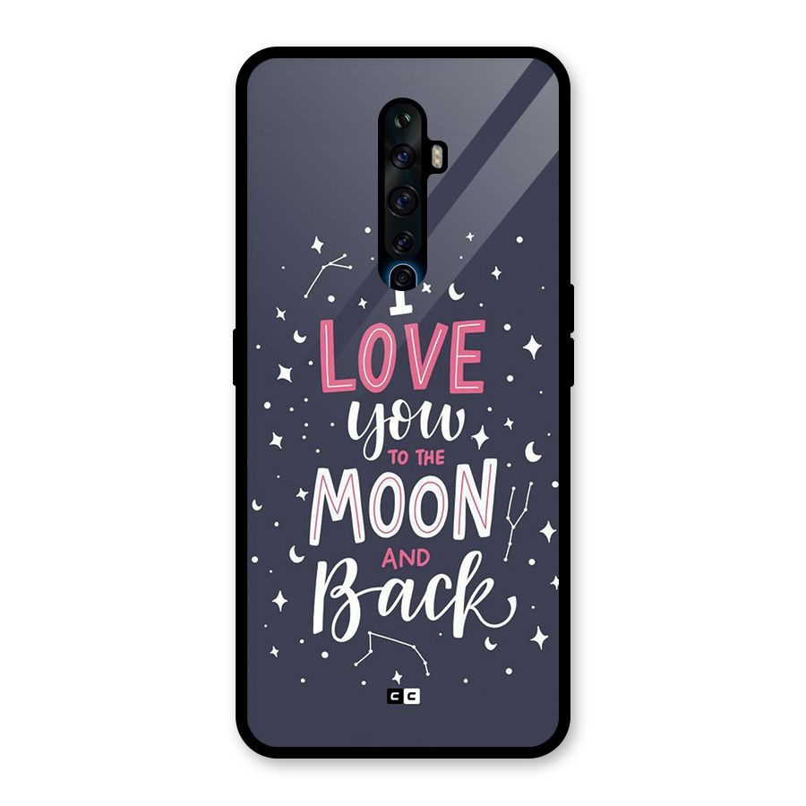 Love To The Moon Glass Back Case for Oppo Reno2 F