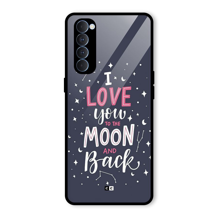 Love To The Moon Glass Back Case for Oppo Reno4 Pro