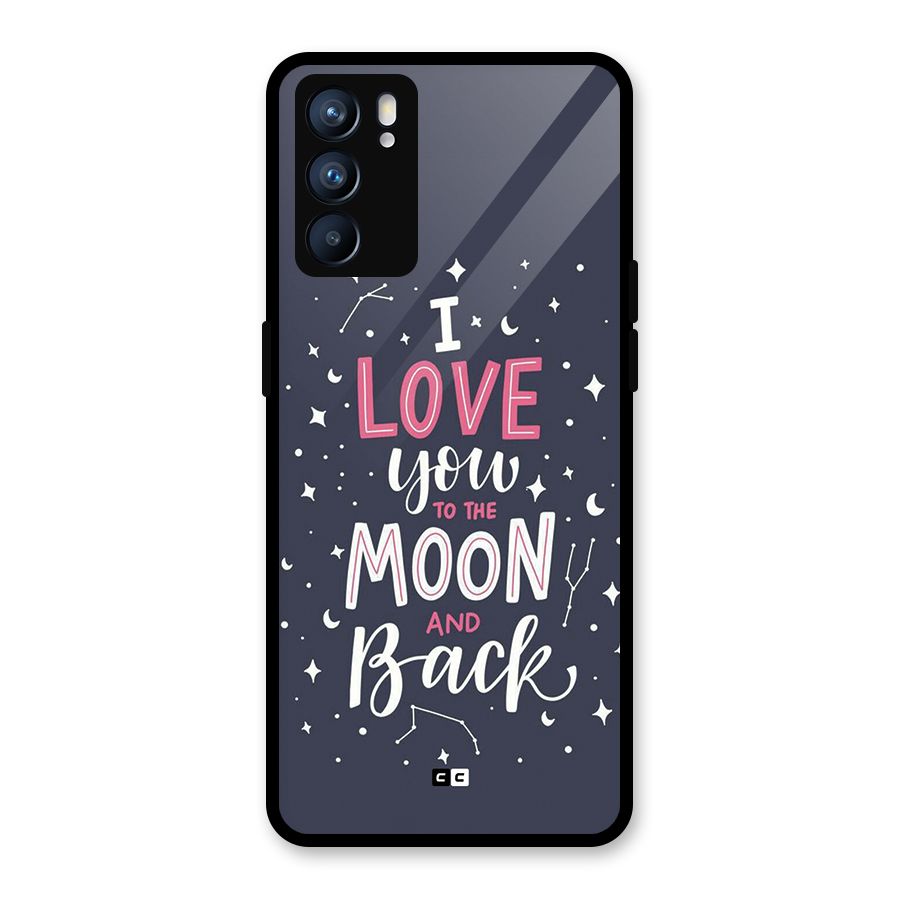 Love To The Moon Glass Back Case for Oppo Reno6 5G