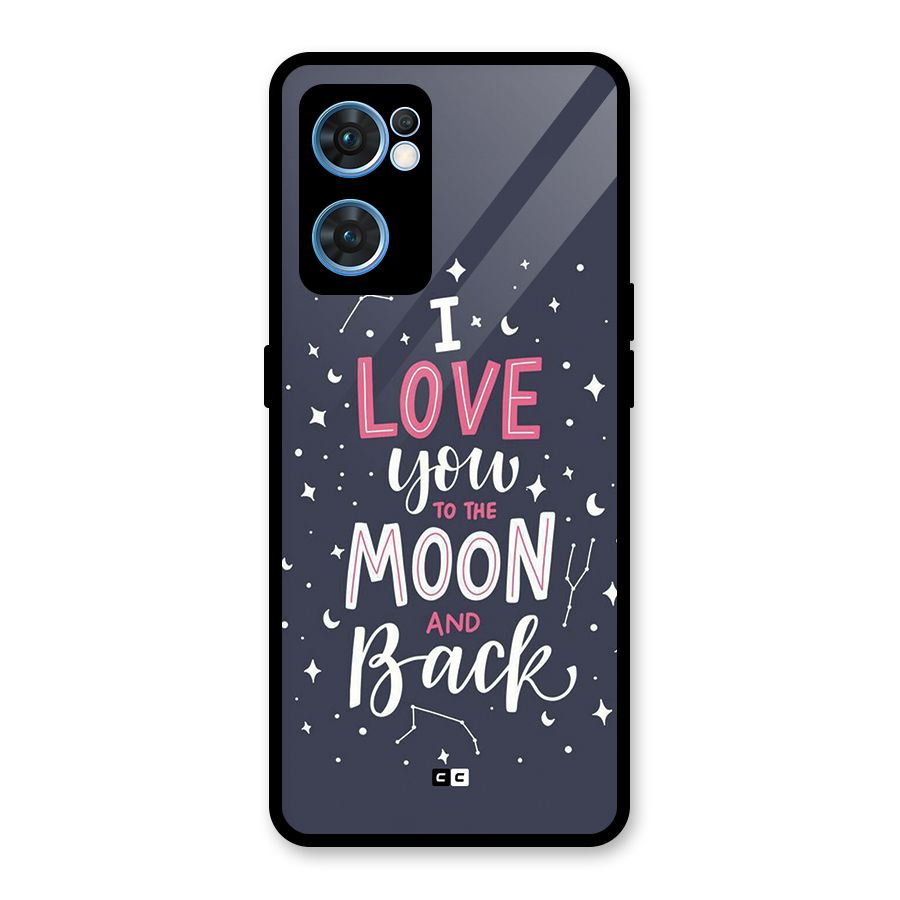 Love To The Moon Glass Back Case for Oppo Reno7 5G