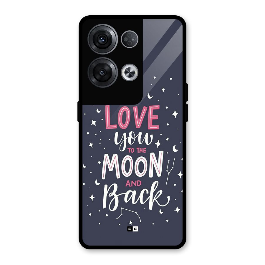 Love To The Moon Glass Back Case for Oppo Reno8 Pro 5G