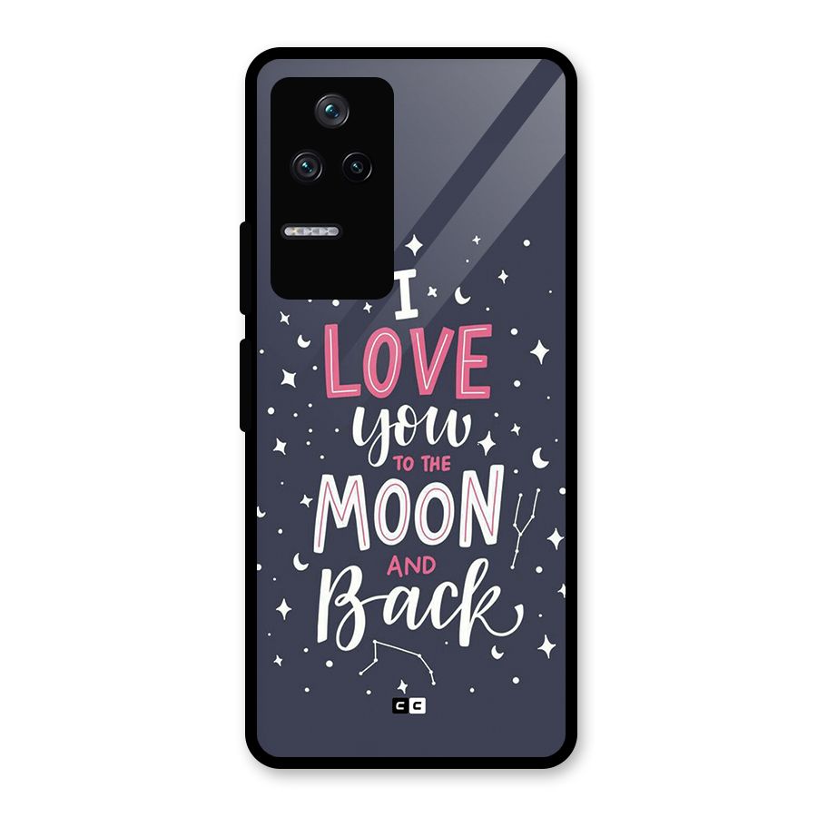 Love To The Moon Glass Back Case for Poco F4 5G