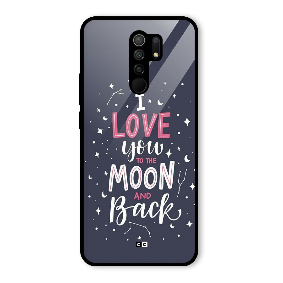 Love To The Moon Glass Back Case for Poco M2