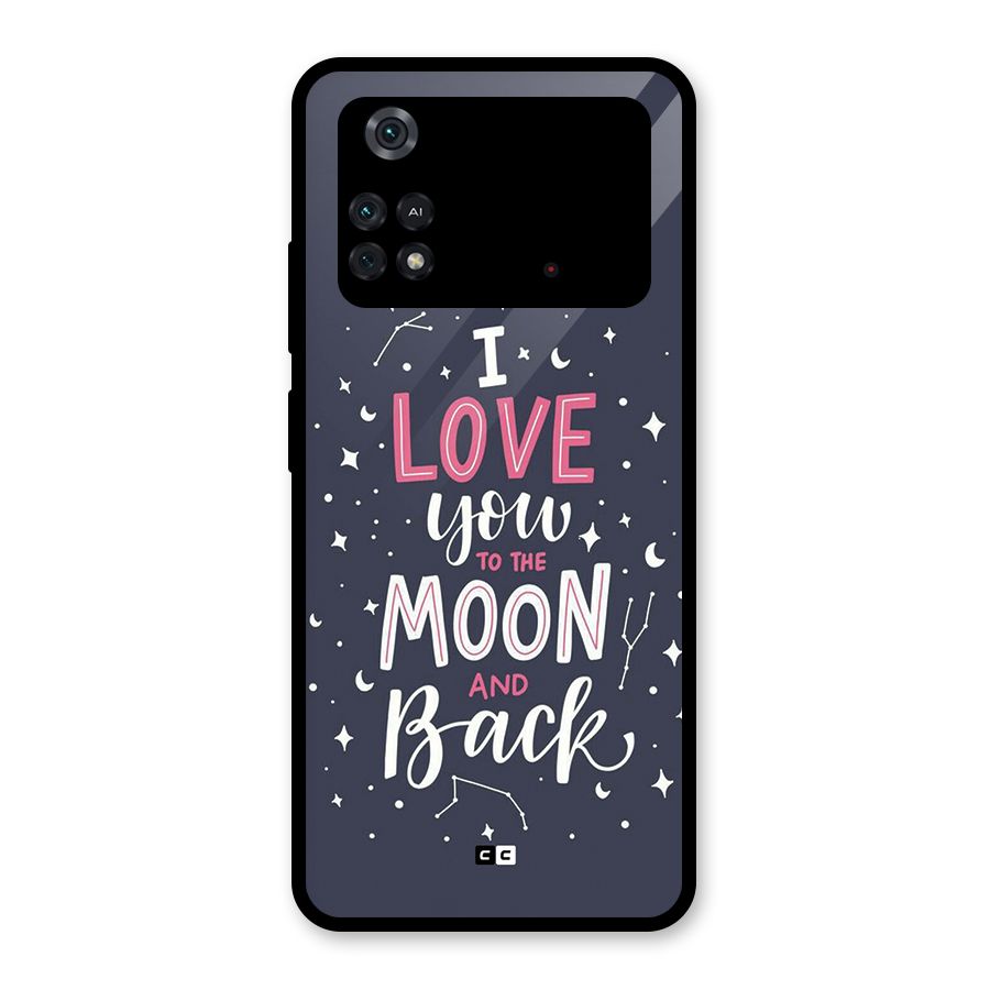 Love To The Moon Glass Back Case for Poco M4 Pro 4G