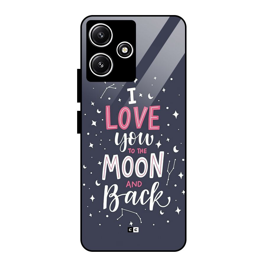 Love To The Moon Glass Back Case for Poco M6 Pro