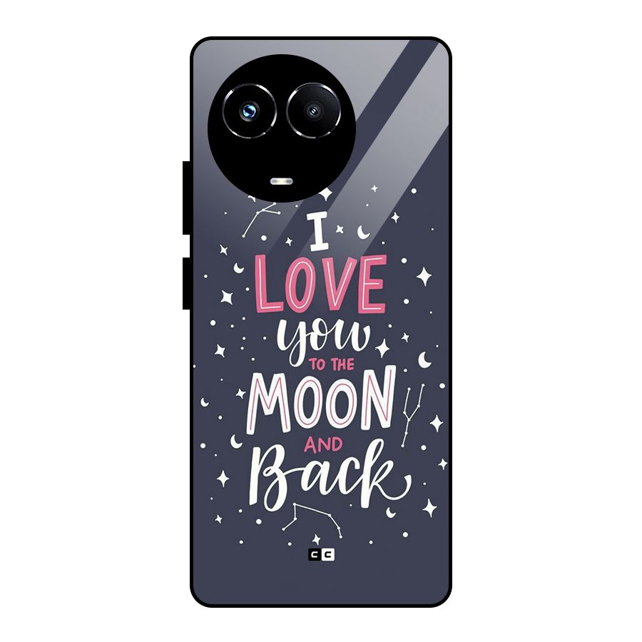 Love To The Moon Glass Back Case for Realme 11X