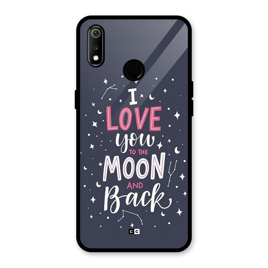Love To The Moon Glass Back Case for Realme 3i