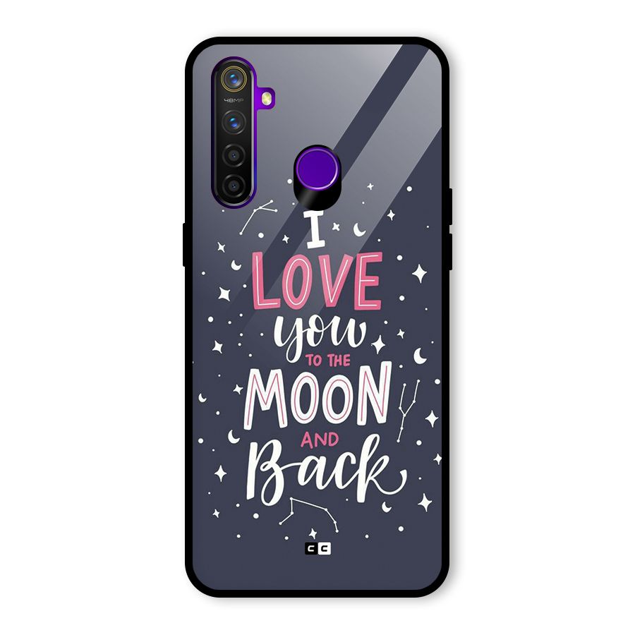 Love To The Moon Glass Back Case for Realme 5 Pro