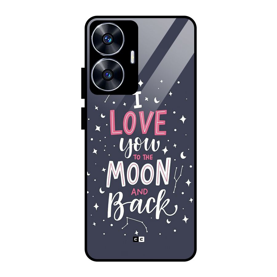 Love To The Moon Glass Back Case for Realme Narzo N55