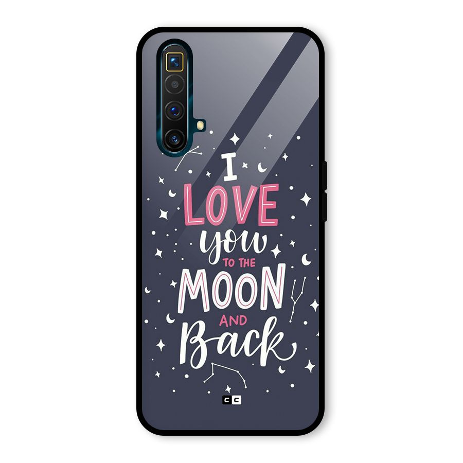 Love To The Moon Glass Back Case for Realme X3