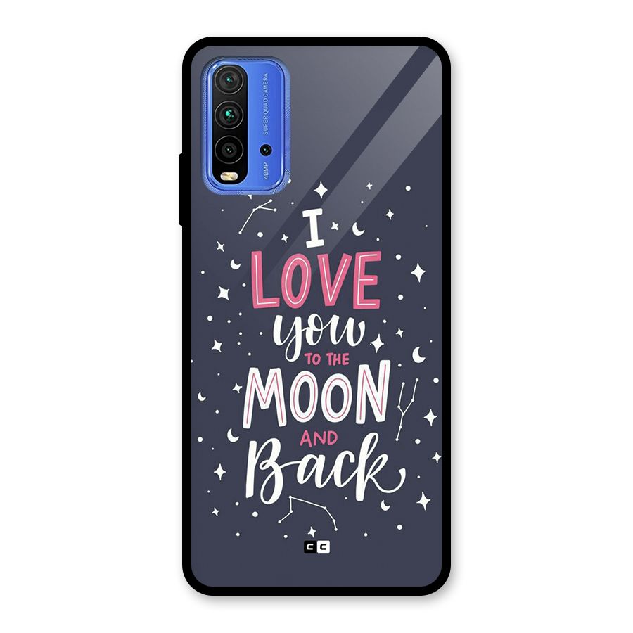 Love To The Moon Glass Back Case for Redmi 9 Power