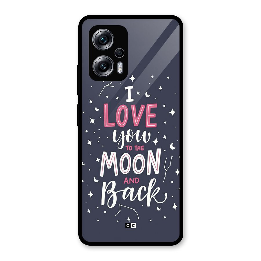 Love To The Moon Glass Back Case for Redmi K50i