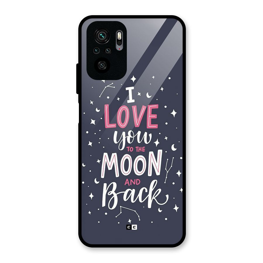 Love To The Moon Glass Back Case for Redmi Note 10
