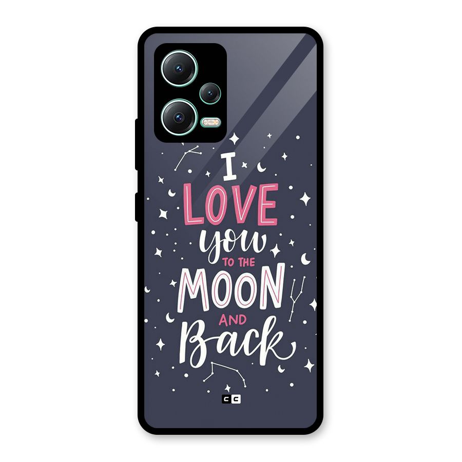 Love To The Moon Glass Back Case for Redmi Note 12 5G