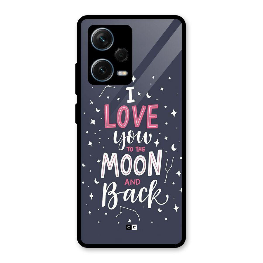 Love To The Moon Glass Back Case for Redmi Note 12 Pro Plus 5G