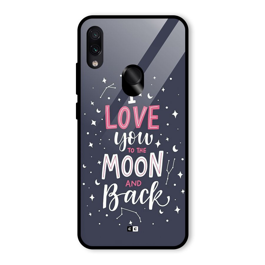 Love To The Moon Glass Back Case for Redmi Note 7S