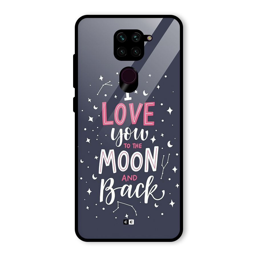 Love To The Moon Glass Back Case for Redmi Note 9