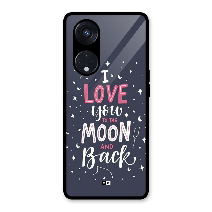 Love To The Moon Glass Back Case for Reno8 T 5G