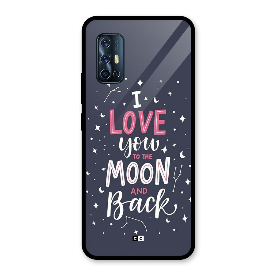 Love To The Moon Glass Back Case for Vivo V17