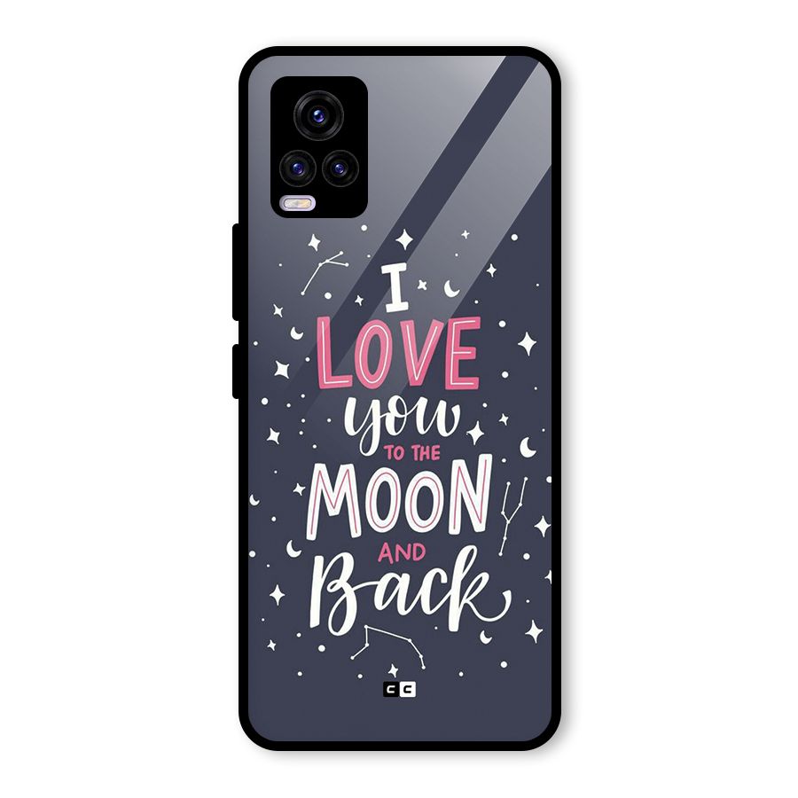 Love To The Moon Glass Back Case for Vivo V20 2021