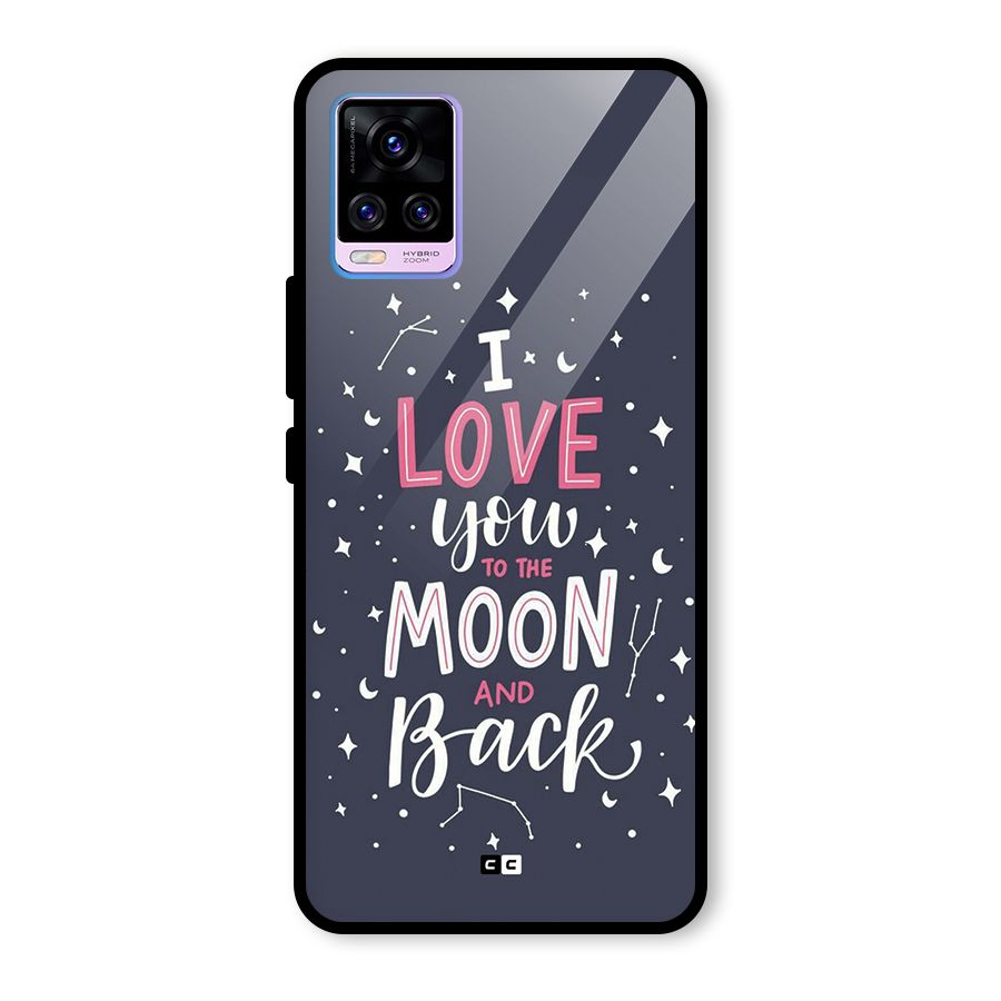 Love To The Moon Glass Back Case for Vivo V20 Pro