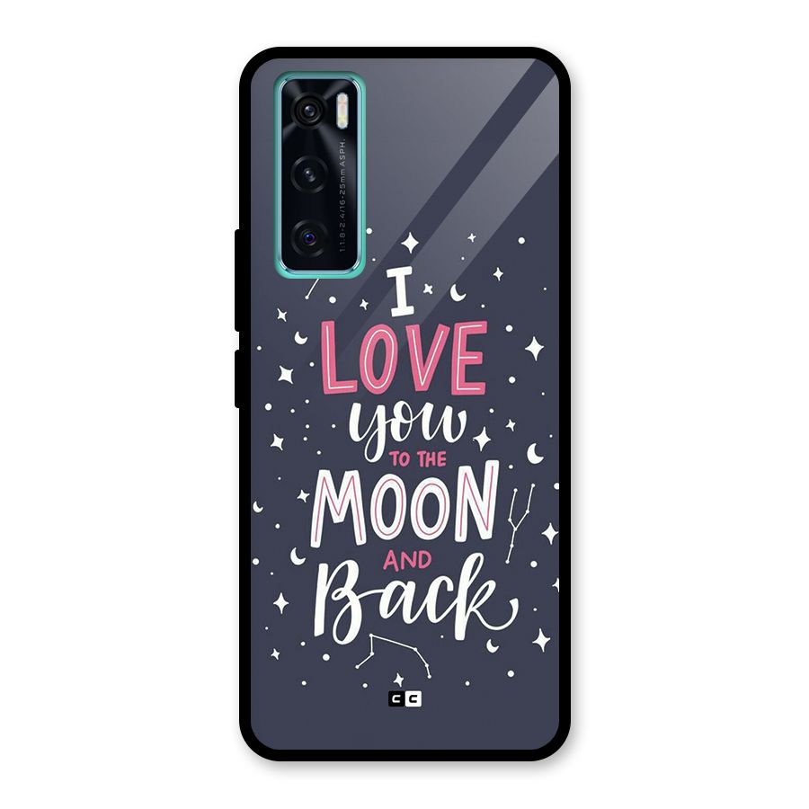 Love To The Moon Glass Back Case for Vivo V20 SE