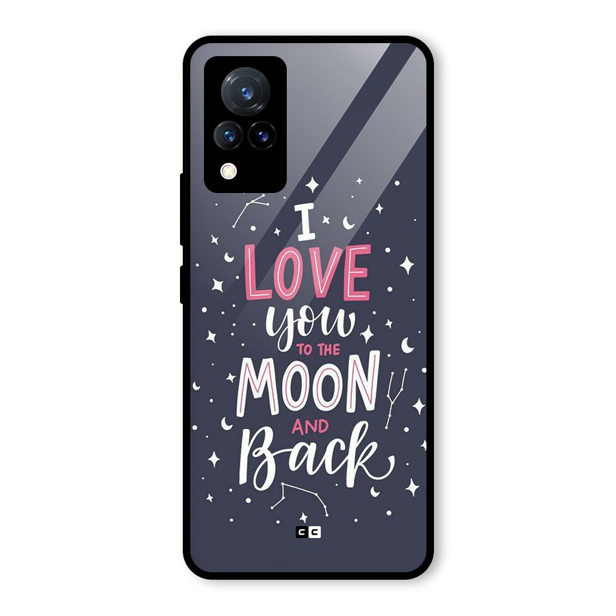 Love To The Moon Glass Back Case for Vivo V21 5G