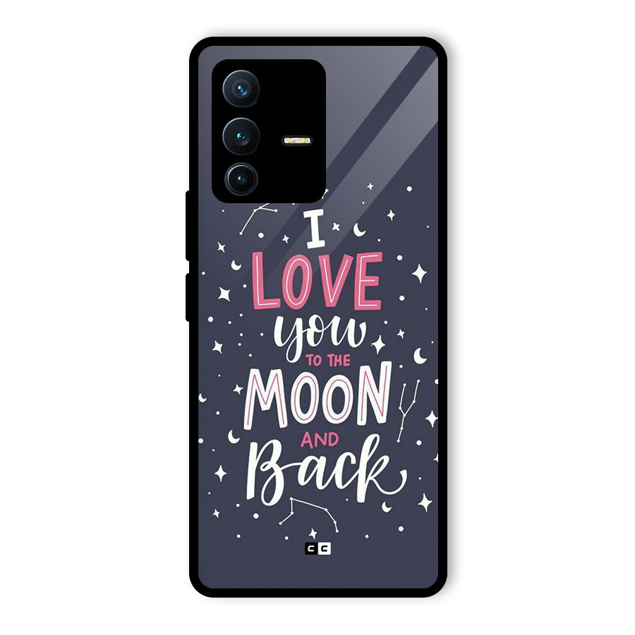 Love To The Moon Glass Back Case for Vivo V23 Pro