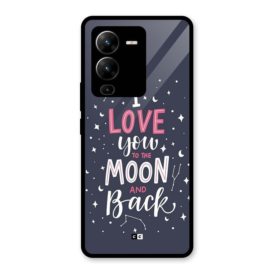 Love To The Moon Glass Back Case for Vivo V25 Pro