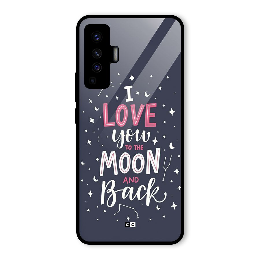 Love To The Moon Glass Back Case for Vivo X50