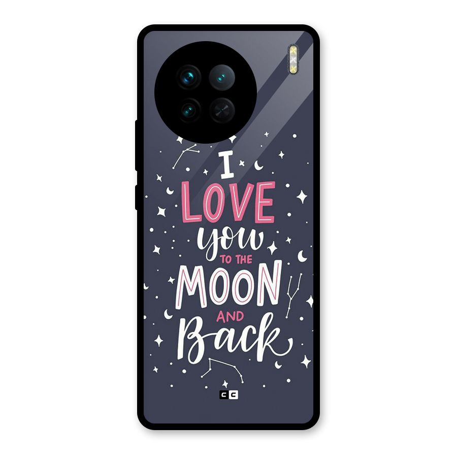 Love To The Moon Glass Back Case for Vivo X90