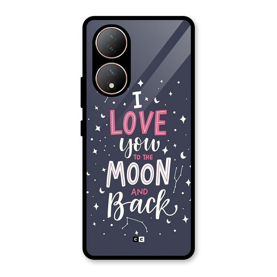 Love To The Moon Glass Back Case for Vivo Y100A