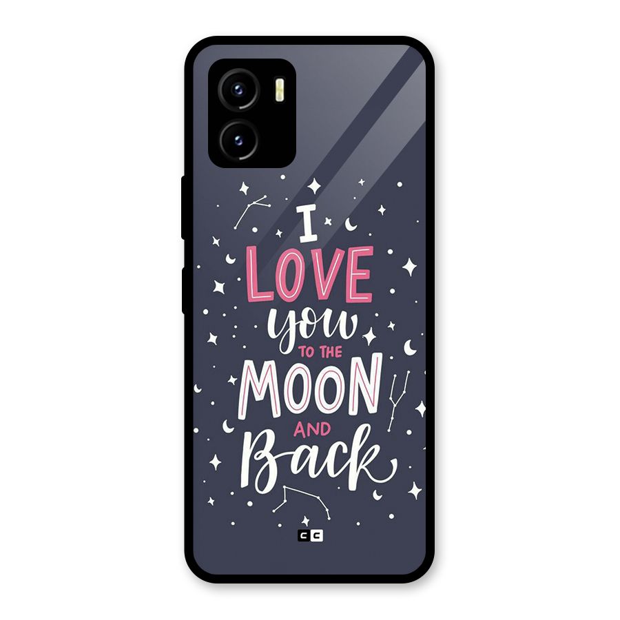 Love To The Moon Glass Back Case for Vivo Y15s