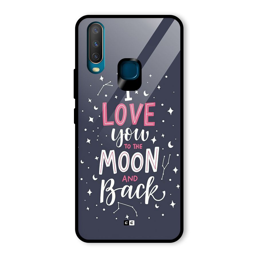 Love To The Moon Glass Back Case for Vivo Y17