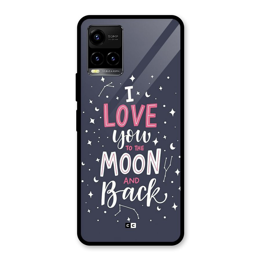 Love To The Moon Glass Back Case for Vivo Y21 2021