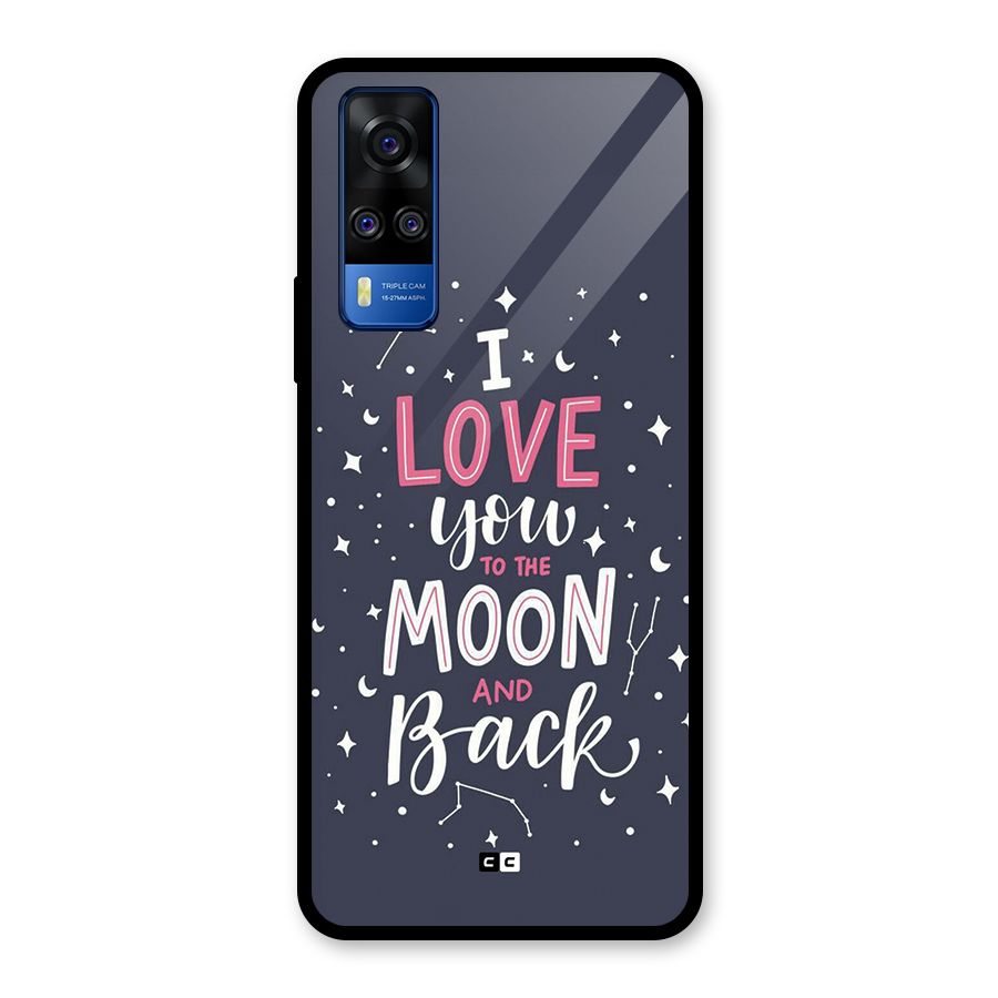 Love To The Moon Glass Back Case for Vivo Y31