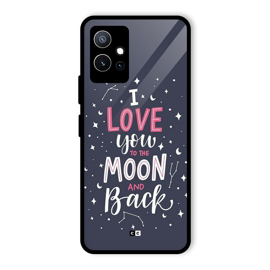 Love To The Moon Glass Back Case for Vivo Y75 5G