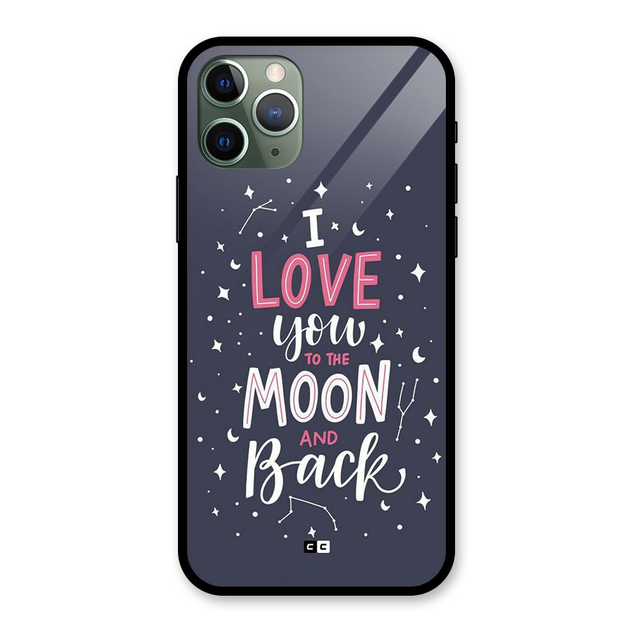 Love To The Moon Glass Back Case for iPhone 11 Pro