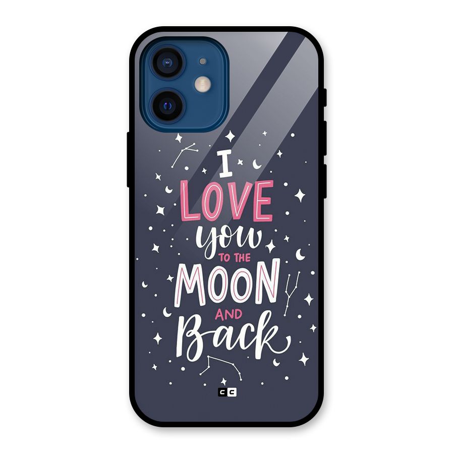 Love To The Moon Glass Back Case for iPhone 12 Mini