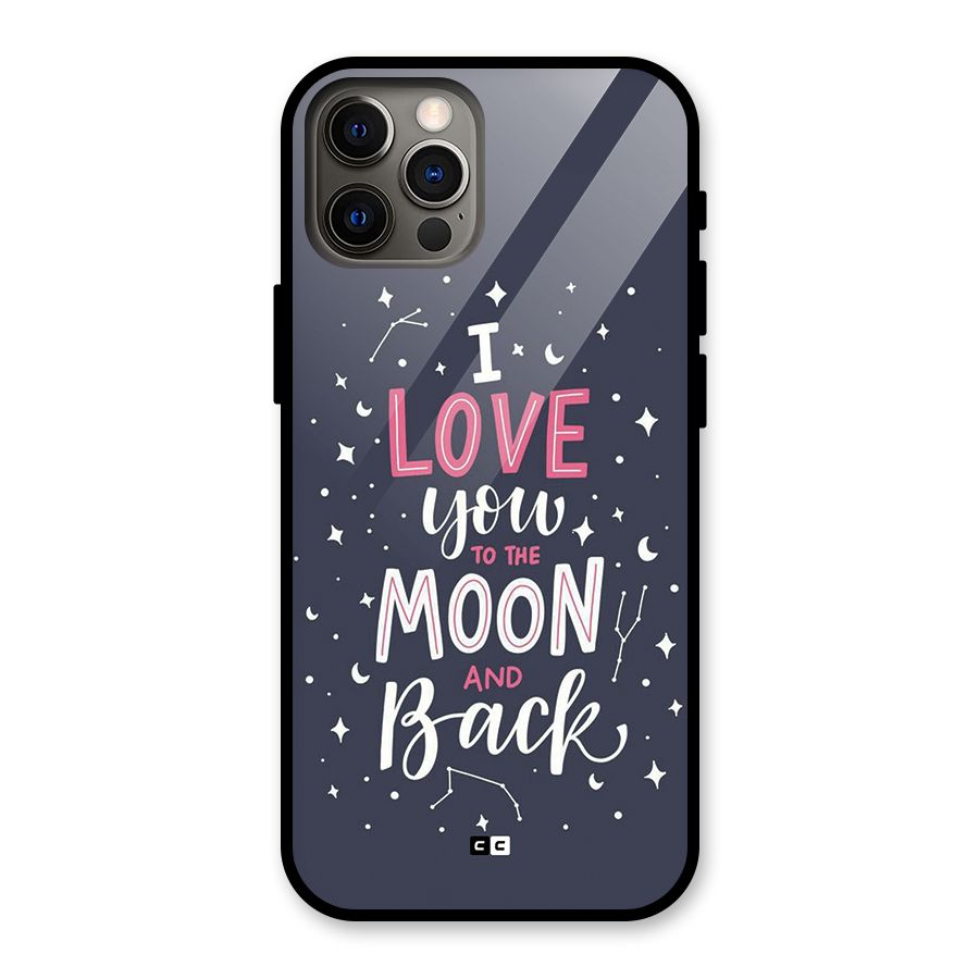 Love To The Moon Glass Back Case for iPhone 12 Pro