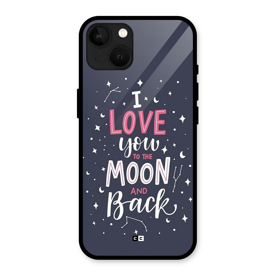 Love To The Moon Glass Back Case for iPhone 13