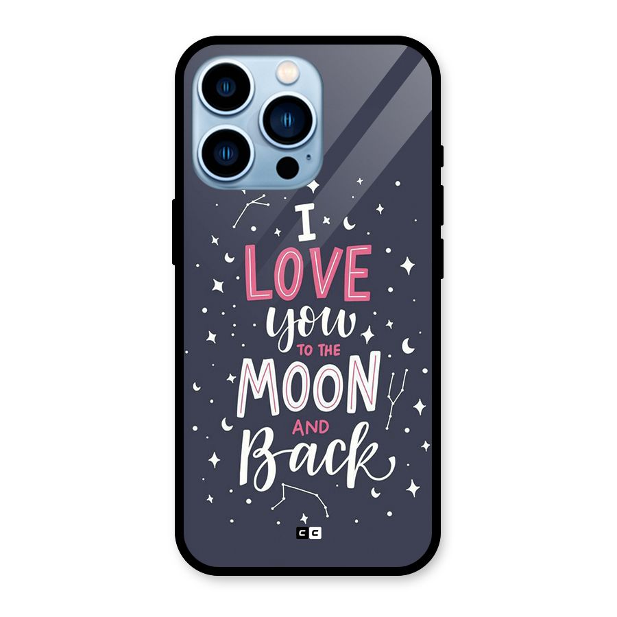 Love To The Moon Glass Back Case for iPhone 13 Pro